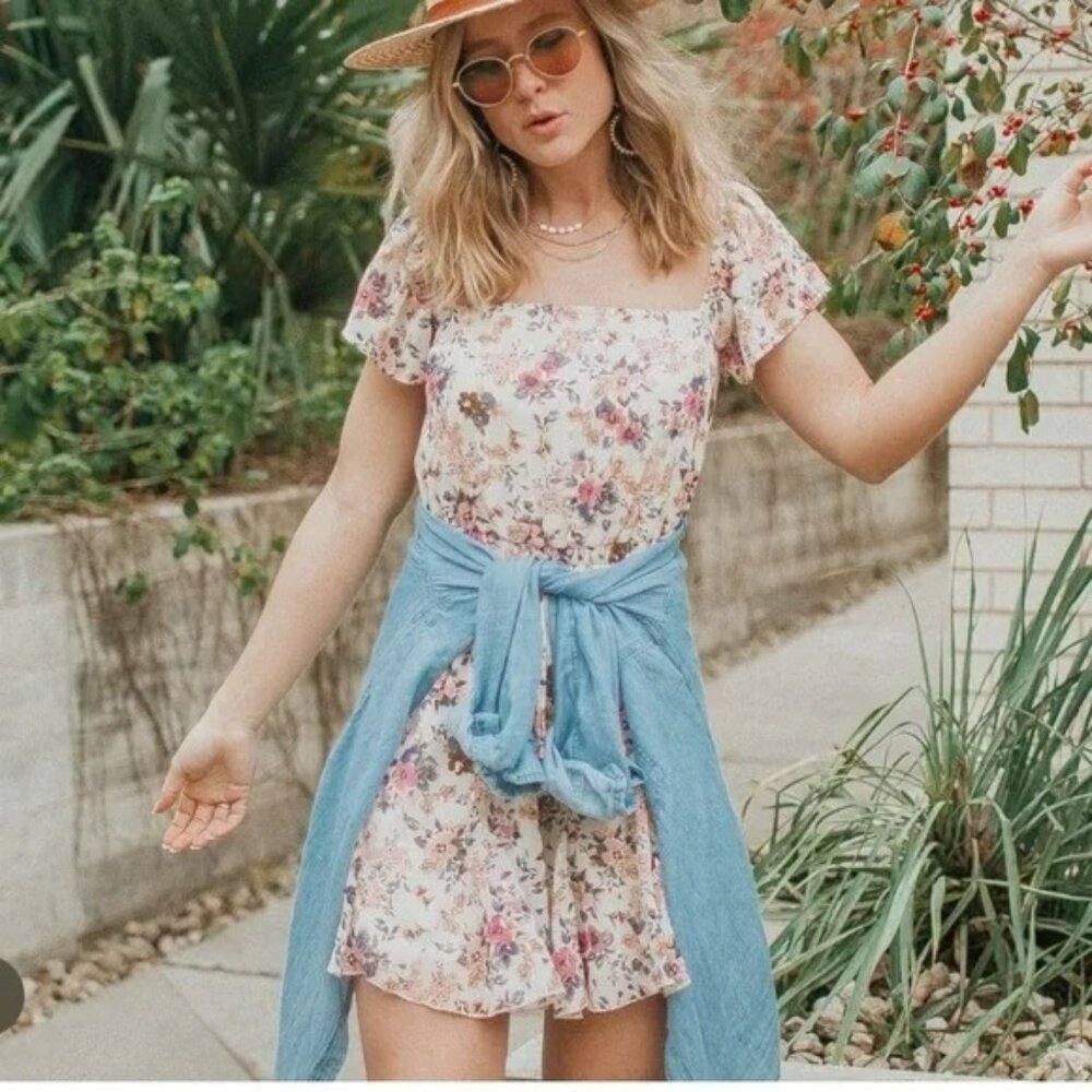 Francesca's Floral Dress Women's XS NWT Blogger's Favorite - Picture 5 of 12